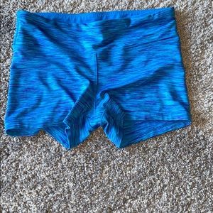 purple and blue nike spandex